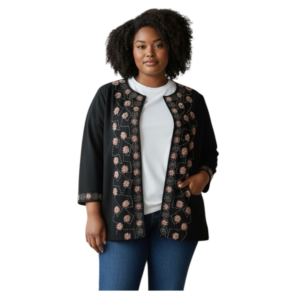 Wool Di Costa beaded Corp core wool cardigan